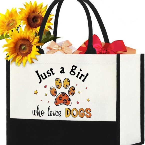 Brand New Dog Lover Tote Bag 14x6x11 Cute Dog Gift for Woman - Picture 1 of 7